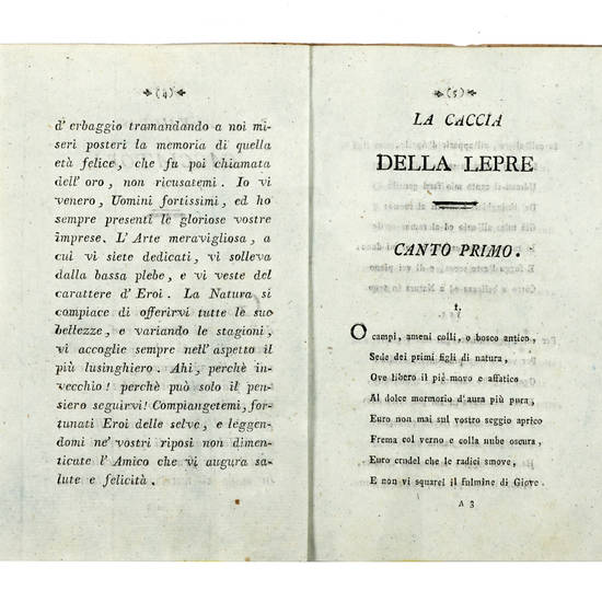 La caccia della lepre. Poemetto. La caccia della lepre. Poemetto.