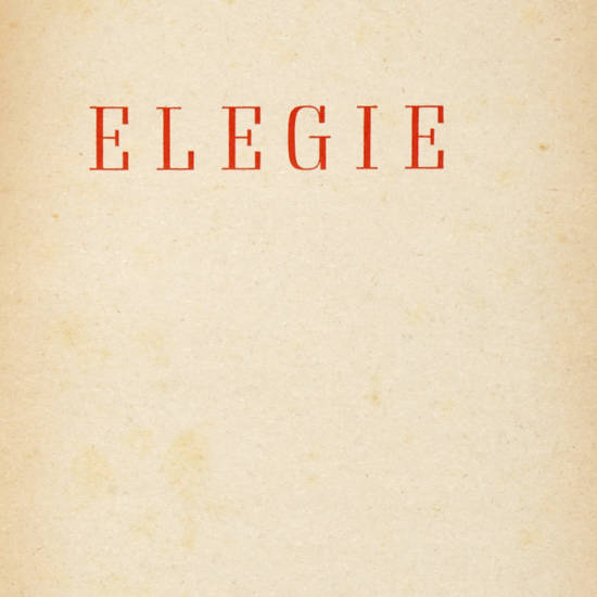 Elegie.