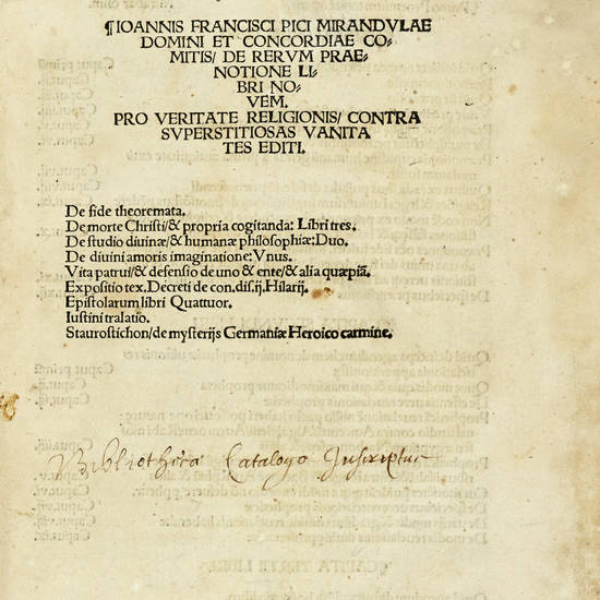 De rerum praenotione Libri Novem. Proveritate religionis Contra superstitiosas vanitates edit. "De fide theoremata De Morte Christi & propria cogitanda: Libri tres. De studio divina & humana philosophia: Duo. De divini amoris imaginatione: Unus. Vita patr