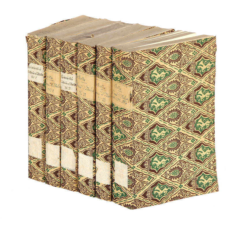 Istoria d'Italia, alla miglior lezione ridotta dal professore Giovanni Rosini. (Segue:) BOTTA CARLO. Storia d'Italia continuata da quella del Guicciardini sino al 1789. Istoria d'Italia, alla miglior lezione ridotta dal professore Giovanni Rosini. (Segue:) BOTTA CARLO. Storia d'Italia continuata da quella del Guicciardini sino al 1789.