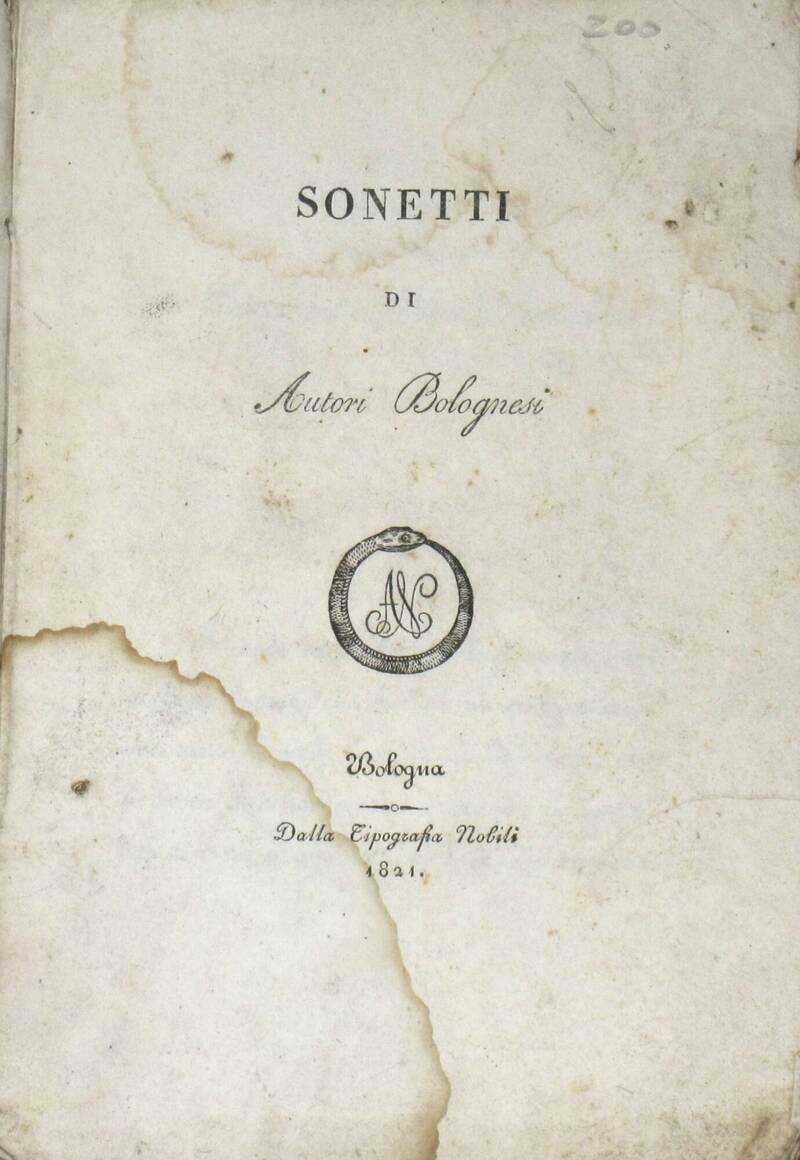 SONETTI di autori bolognesi.