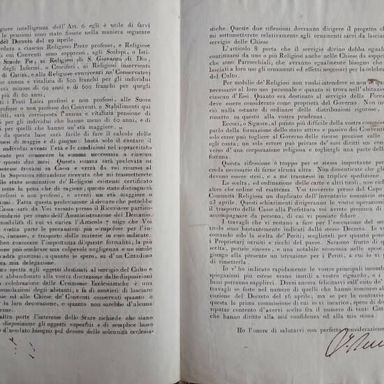L' Auditore del Consiglio di Stato Prefetto del Dipartimento di Firenze. Membro della Legion d'Onore. Firenze, 22 Maggio 1808. L' Auditore del Consiglio di Stato Prefetto del Dipartimento di Firenze. Membro della Legion d'Onore. Firenze, 22 Maggio 1808.