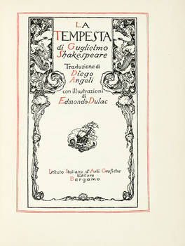 La Tempesta [...]. Traduzione di Diego Angeli con illustrazioni di Edmondo Dulac.