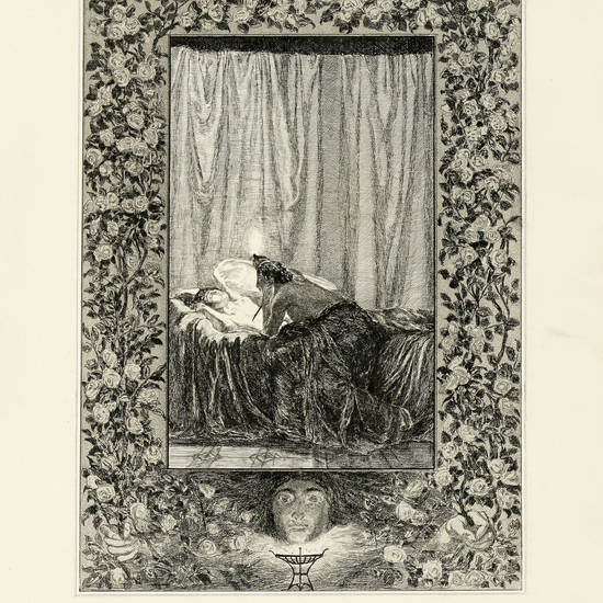 Amor und Psyche. Ein Märchen des Apulejus. Aus dem Lateinischen von Reonhold Jachmann. Illustrirt in 46 Original-Radirungen und Ornamentiert von Max Klinger. (E.-F. Opus 5).