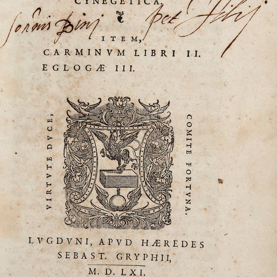 Petri Ange/ lii Bargaei/ Cynegetica./ Item,/ Carminum Libri II./ Eglogae III.