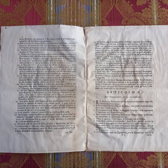 Regolamento Generale per i nuovi Conservatorj. Regolamento Generale per i nuovi Conservatorj.