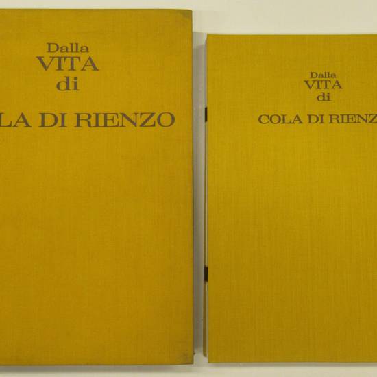 Dalla vita di Cola di Rienzo. Scelta e presentazione di Gianfranco Contini.