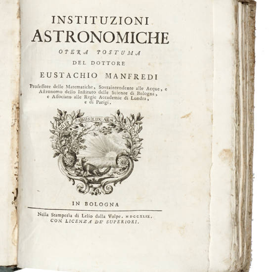Instituzioni astronomiche. Opera postuma. Instituzioni astronomiche. Opera postuma.