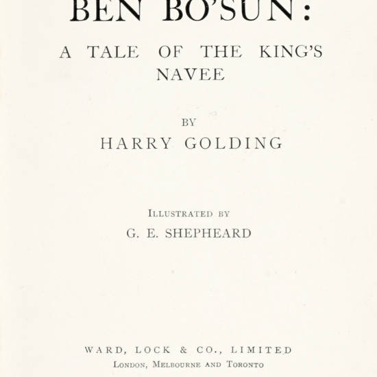 Ben Bo' Sun: A Tale of the King's Navee. Illustrated by G.E. Shepheard.