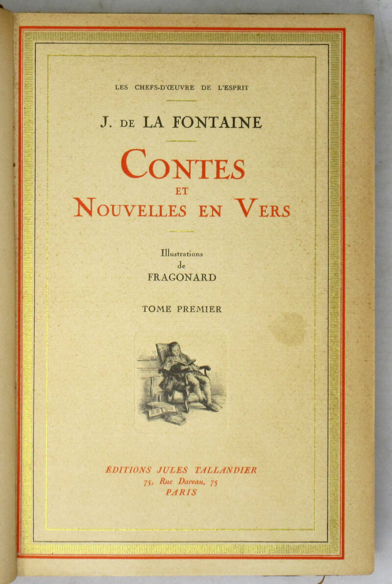 Contes et nouvelles en vers. Illusrtations de Fragonard et d'Eisen. Contes et nouvelles en vers. Illusrtations de Fragonard et d'Eisen.