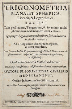 Trigonometria plana, et spherica, linearis, & logarithmica...