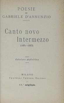 Poesie...Canto nuovo. Intermezzo. (1881-1883). Edizione definitiva.