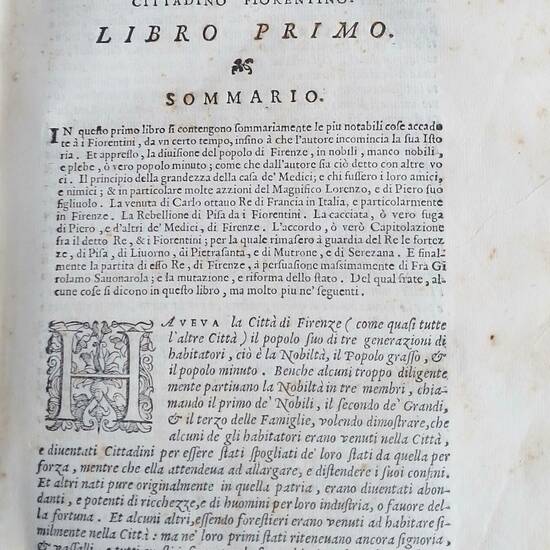 Le Storie della Città di Firenze...Doue con tutte le particolarità, che si possono disiderare si contiene ciò che dall'anno 1494-sino all'anno 1531, è successo. Con la Tavola delle cose più Notabili...Aggiuntovi un'istruzione per leggere le Storie or