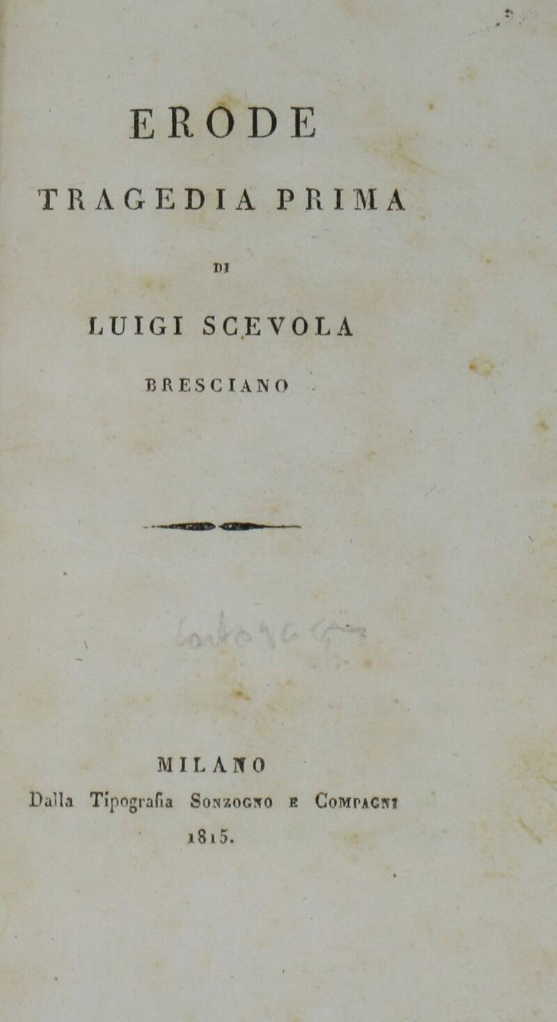 Tragedia Prima (-Seconda).
