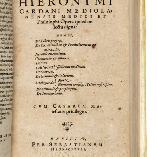 Somniorum synesiorum omnis generis insomnia explicantes, Libri IIII... (segue:) Quibus accedunt haec etiam: De libris proprijs. De curationibus...Neronis encomium..Geometriae encomium...De Uno. Actio in Thessalicum medicum.. De secretis. De gemmis & color
