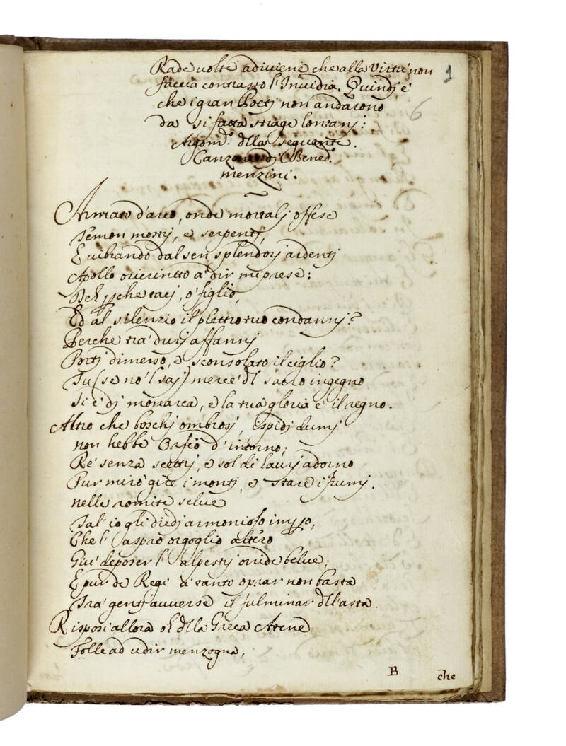 Raccolta di poesie e prose in italiano e latino. Raccolta di poesie e prose in italiano e latino.