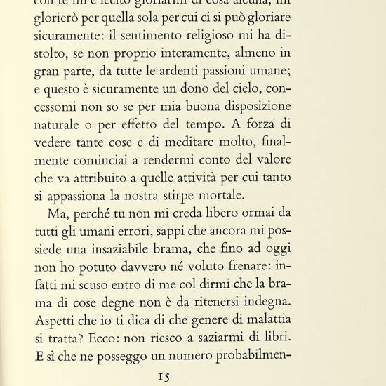 Lettera a Giovanni Anchiseo. (Lo incarica di procurargli libri).