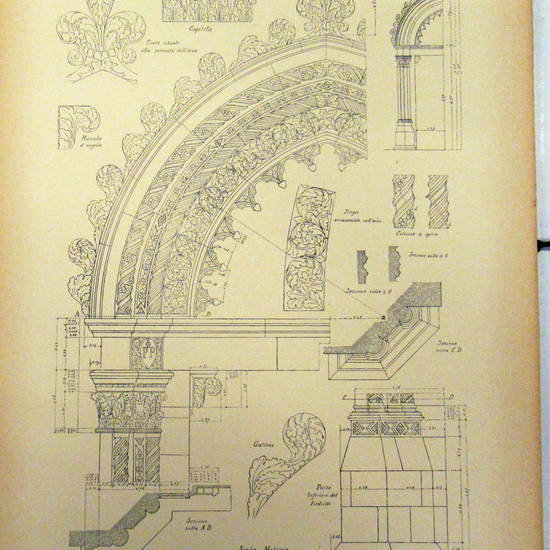 Particolari di architettura classica. Architettura Greca, Romana, Bizantino-Lombarda, Gotica, Cinquecento, Seicento, Settecento.