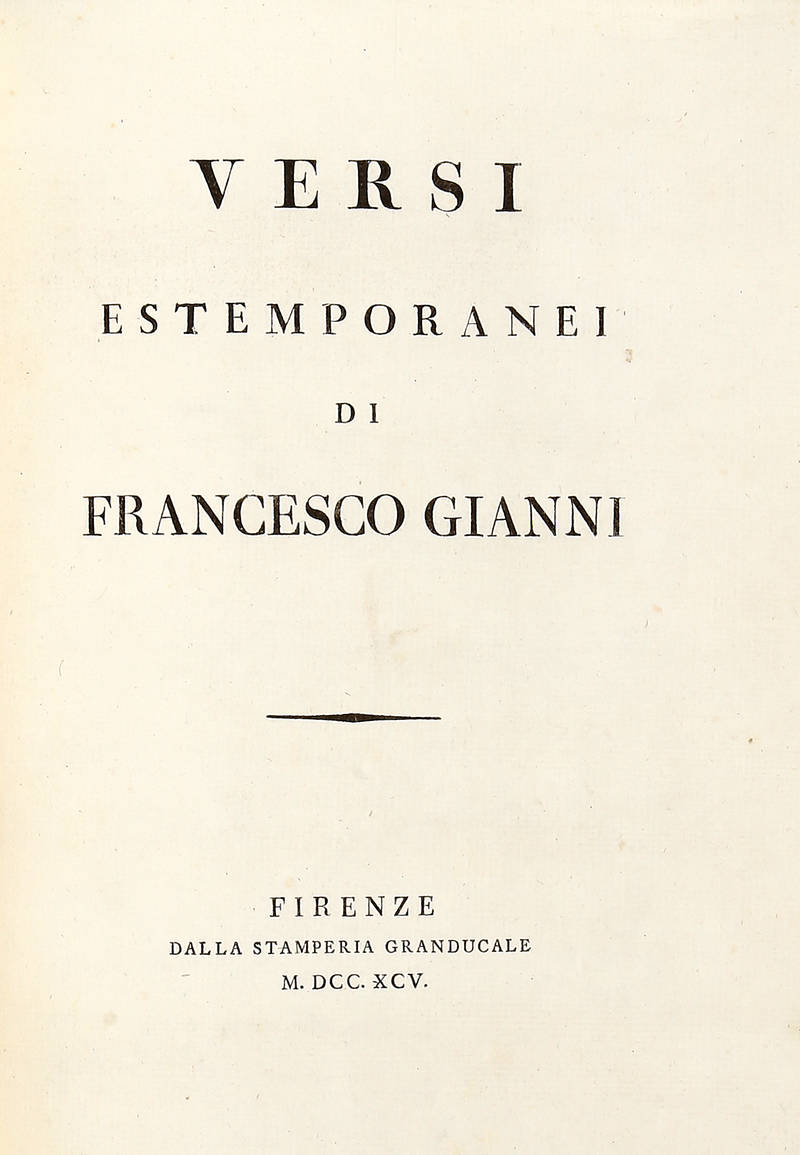 Versi estemporanei. Versi estemporanei.