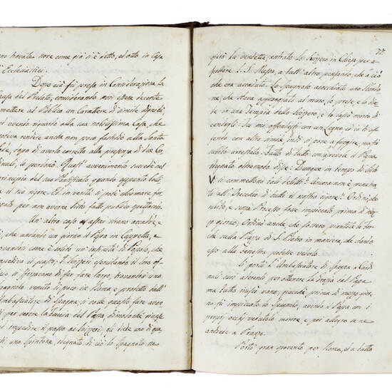Vita di Sisto V. Estratta dalla Biblioteca Vaticana l'anno 1746 (copiata di nuovo l'anno 1818). (Segue:) Relazioni diverse eseguite sotto vari Pontificati, copiate dagli originali: 1) Relazione della morte del cardinale Carlo Carafa nipote di Papa Paolo I