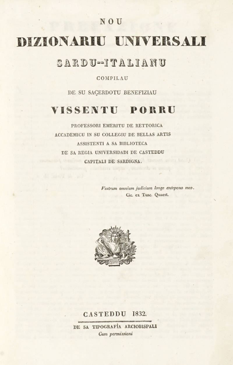 Nou Dizionariu Universali Sardu-italianu.