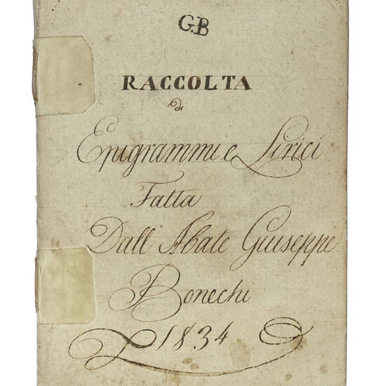 Raccolta di avri epigrammi e lirici fatta da un abate fiorentino e sono italiani e latini. 1834. Con approvazione di molte fiorentine scuole che esse pure gli usano.