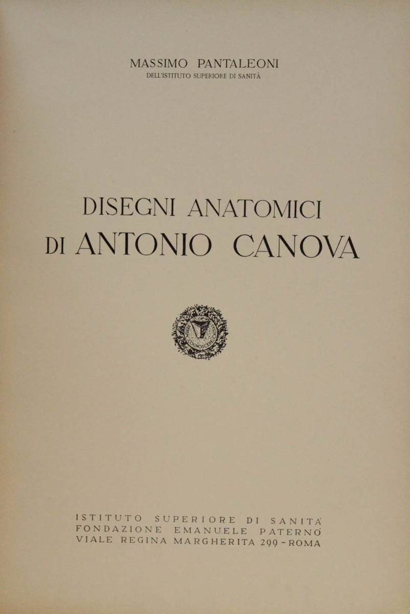 Disegni anatomici di Antonio Canova.