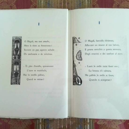 Magalì dal Provenzale di Federico Mistral. Nuova Traduzione di Mario Chini. Per la Musica Italiana di Oswaldo Minervini e per le Xilografie di Bruno da Osimo.
