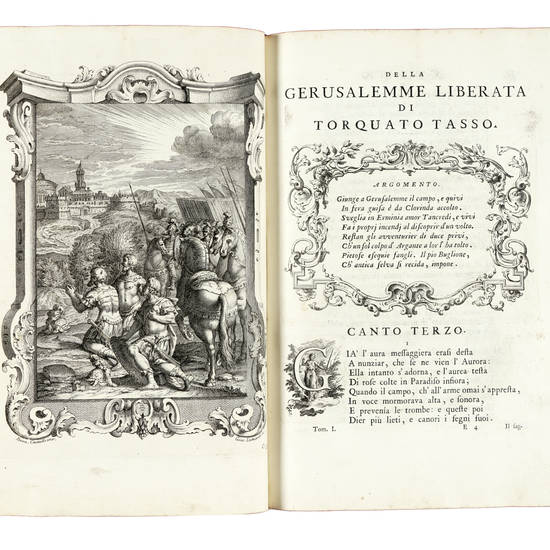 Il Goffredo, ovvero Gerusalemme Liberata...Nuova Edizione arricchita di figure in rame, e d'annotazioni colla vita dell'autore. (Tomo Primo - Tomo Secondo).