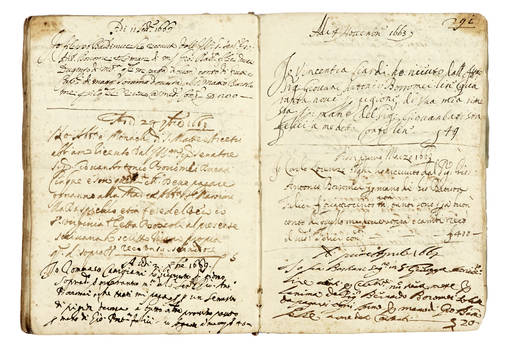 Quaderno di ricevute […] del Sig. Vincenzio Borromei. (con annotazione mss. di Baldinucci Filippo alla prima carta).
