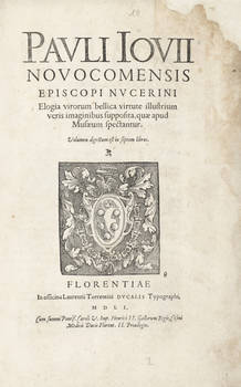 Elogia virorum bellica virtute illustrium veris imaginibus supposita quae apud Musaeum spectantur...