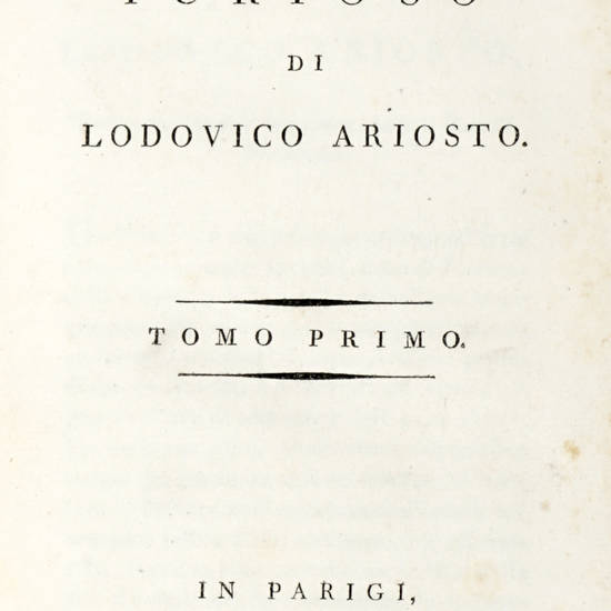 Orlando Furioso... (Voll. I-IV).