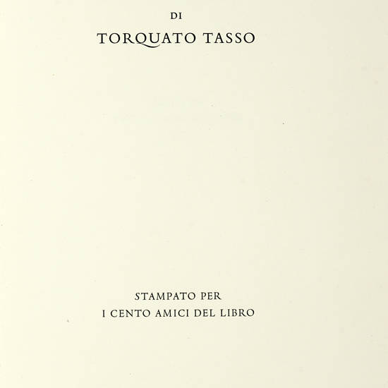 Aminta. Stampato per i Cento Amici del Libro.