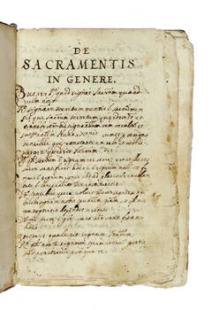 Tractatus de Sacramentis di genere. (Segue:) Tractatus de Triplice Regularium voto solenni (in latino).