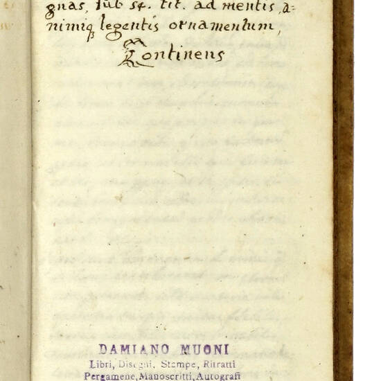 Sentenze sacre e profane (titolo al dorso). Liberculus nonnullas tum ex Sacris tum ex profanis...