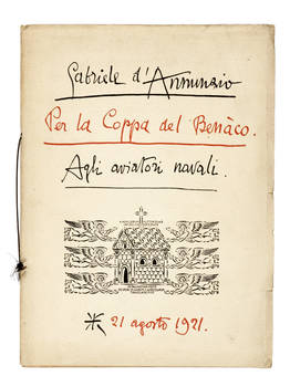 Per la Coppa del Benàco. Agli Aviatori Navali. 21 Agosto 1921.