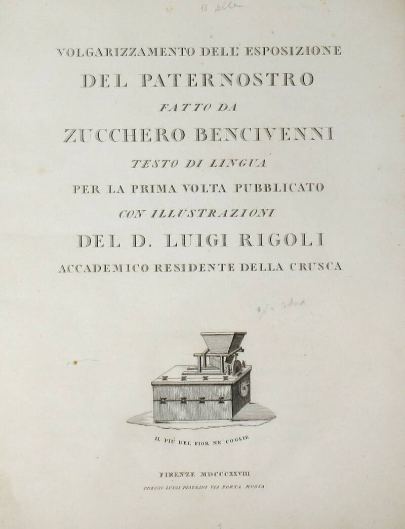 Volgarizzamento dell'Esposizione del Pater Nostro...