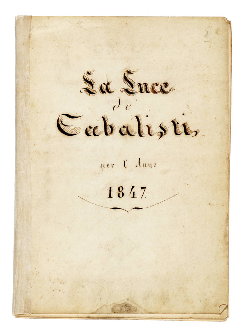 LUCE (LA) de' Cabalisti per l'anno 1847.