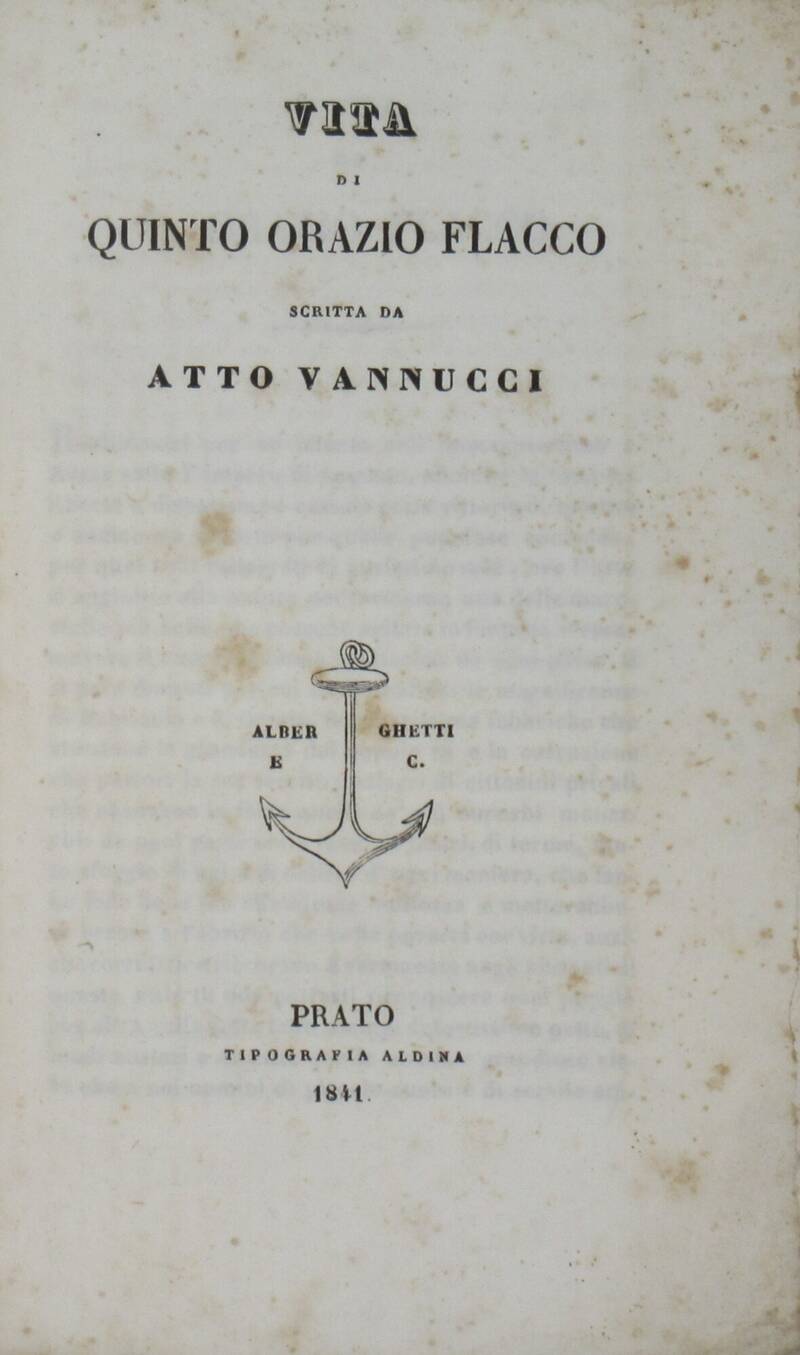 Vita di Quinto Orazio Flacco.