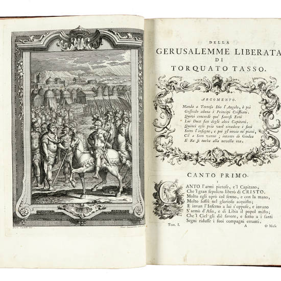 Il Goffredo, ovvero Gerusalemme Liberata...Nuova Edizione arricchita di figure in rame, e d'annotazioni colla vita dell'autore. (Tomo Primo - Tomo Secondo).