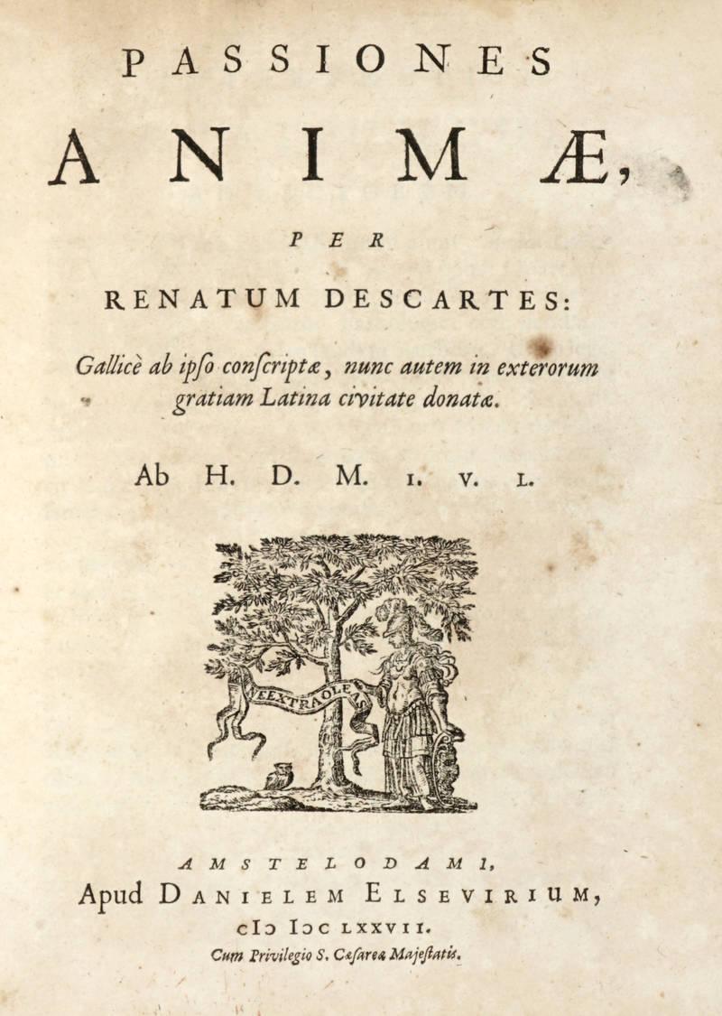 Passiones Animae...gallicè ab ipso conscriptae, nunc autem in exterorum gratiam Latina civitate donatae.