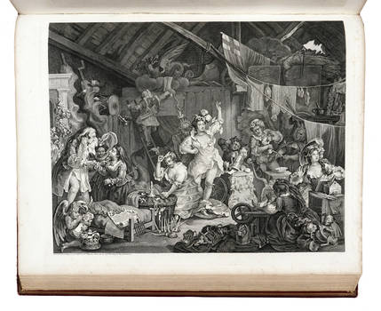 The works of William Hogarth from the original plates restored...with the addition of many subjects not before collected: to which are prefixed a Biographical Essay on the Genius and productions of Hogarth and Explanations of the Plates; by John Nichols.