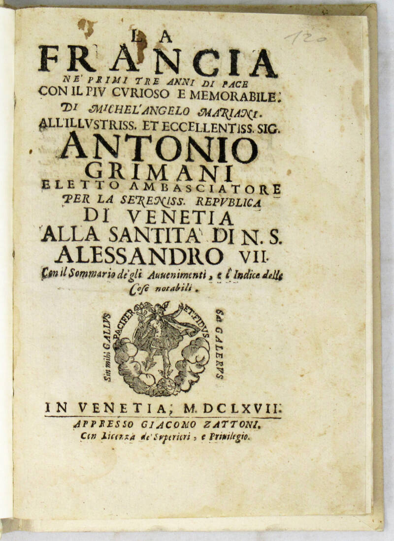La Francia ne' primi tre anni di pace con il più curioso e memorabile...