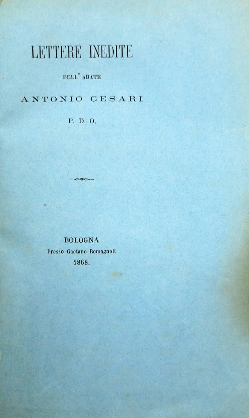 Lettere inedite Lettere inedite