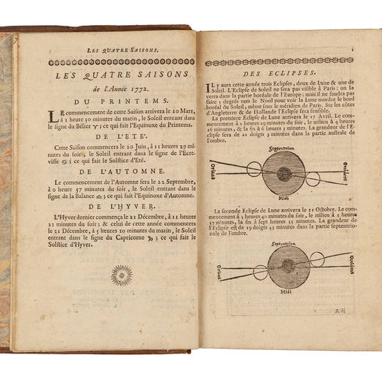 ALMANACH Royal, année bissextile M.DCC.LXXII., présenté a Sa Majesté pour la première fois en 1699.