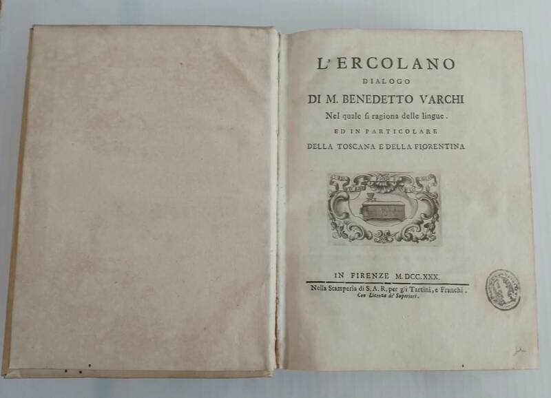 L'Ercolano.Dialogo nel quale si ragiona delle lingue, ed in particolare della Toscana e della Fiorentina. L'Ercolano.Dialogo nel quale si ragiona delle lingue, ed in particolare della Toscana e della Fiorentina.