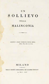 Un sollievo nella malinconia.