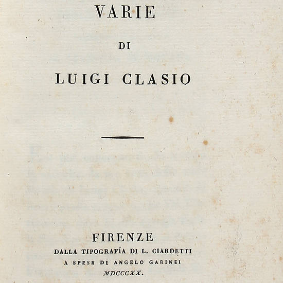 Poesie varie di Luigi Clasio (pseud.).