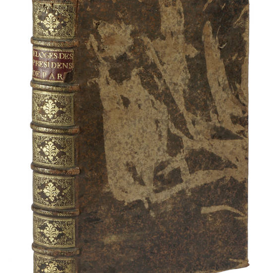 Les Eloges de tous les Premiers Presidens du Parlement de Paris depuis qu'il a esté rendu sedentaire jusques a present. Ensemble leurs Genealogies, Epitaphes, Armes & Blazons, en taille douce...