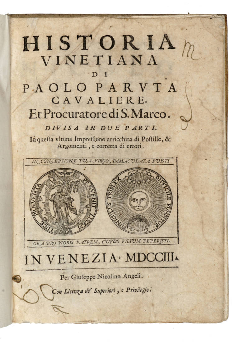 Historia Vinetiana, divisa in due parti.